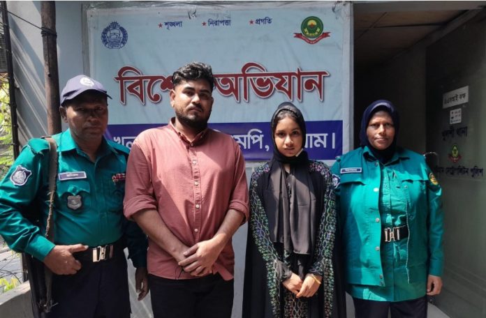 ফয়েজ লেক এলাকায় অসামাজিক কার্যকলাপে নারী-পুরুষ আটক