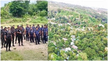জঙ্গল সলিমপুরে সন্ত্রাসবিরোধী যৌথ বাহিনীর অভিযান